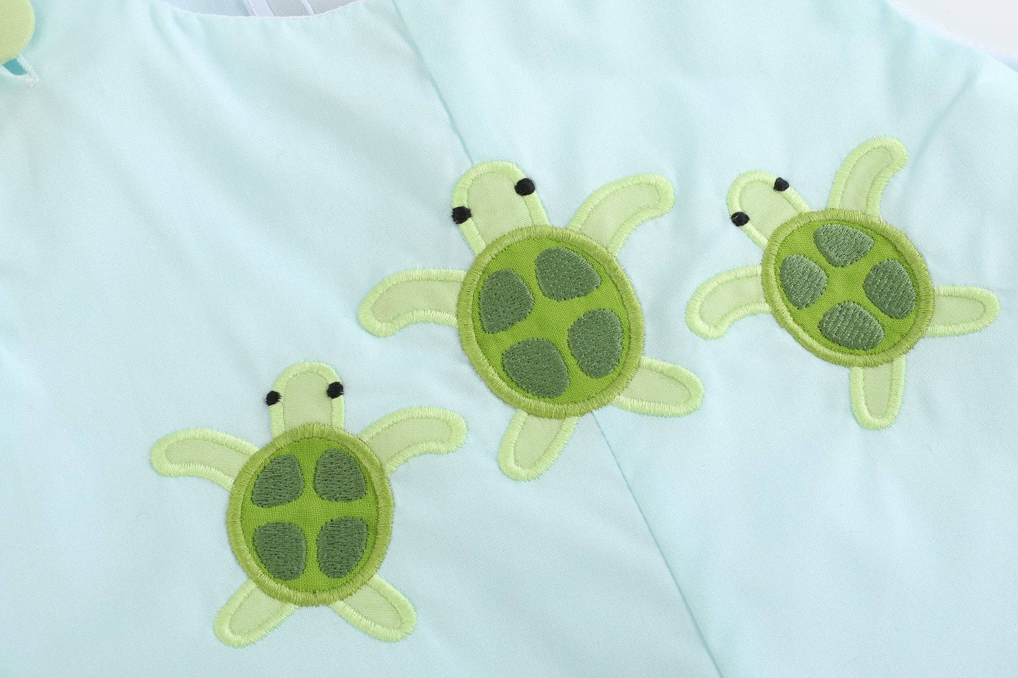 Blue Baby Turtles Applique Shortalls - Premium Baby & Toddler Outfits from Lil Cactus - Just $38.95! Shop now at Pat's Monograms