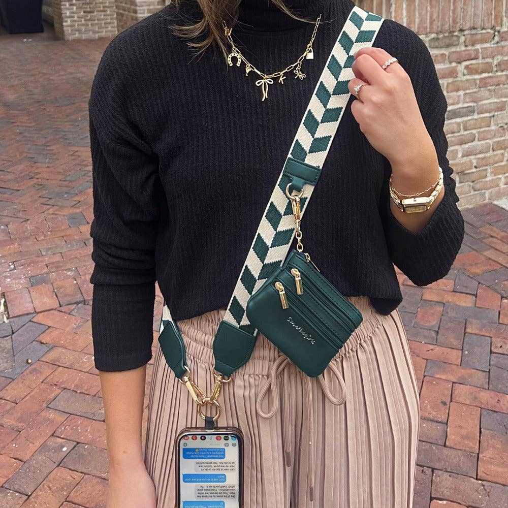 Clip & Go Strap w/Zippered Pouch Chevron - Premium Accessories from Save The Girls - Just $31.95! Shop now at Pat's Monograms
