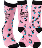 Queen Of Damn Near Everything Socks - Premium socks from Primitives by Kathy - Just $9.95! Shop now at Pat's Monograms