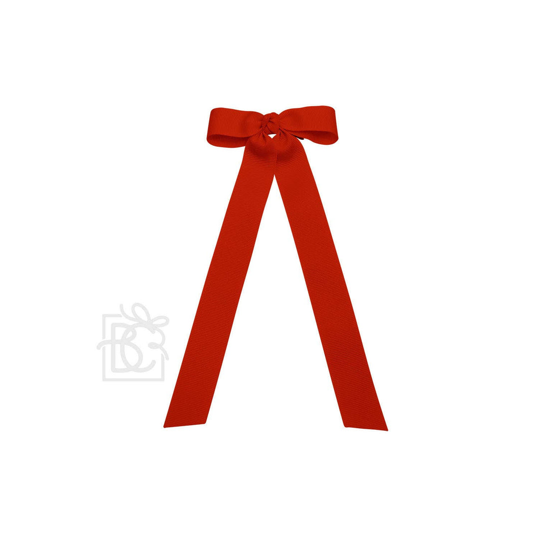 FLAT BOW W/ 7" STREAMERS ON ALLIGATOR CLIP - Premium Hair Bows from Beyond Creations, LLC - Just $9.95! Shop now at Pat's Monograms