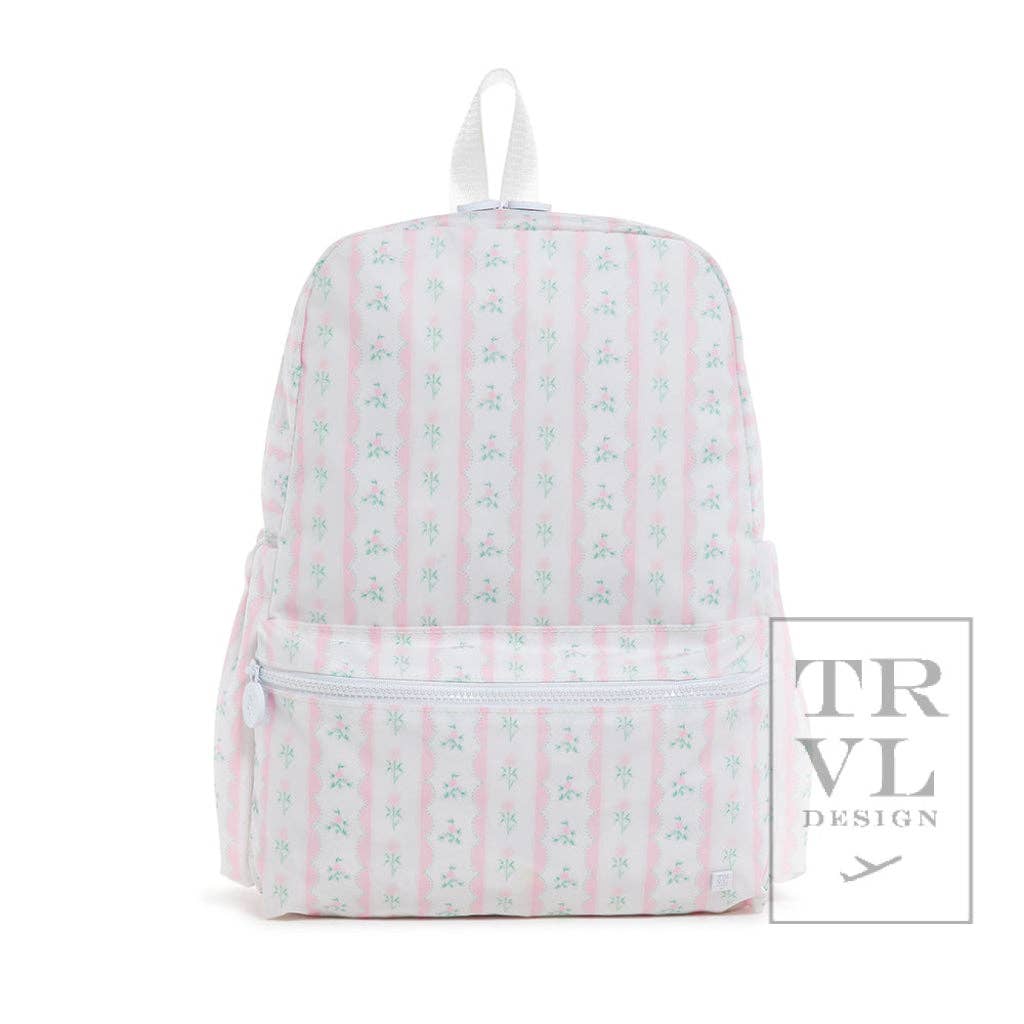 Backpacker - Ribbon Floral Pink - Premium Backpack from TRVL Design - Just $62.95! Shop now at Pat's Monograms