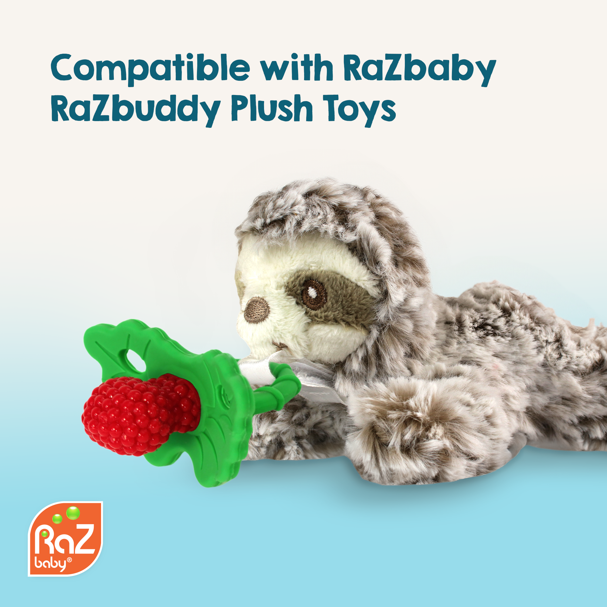 RaZberry Silicone Teether - Cotton Candy - Premium Baby Soothers from RaZbaby - Just $5.95! Shop now at Pat's Monograms
