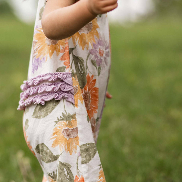 Sweet Sunflowers Jumpsuit - Premium Baby & Toddler Outfits from Burt's Bees Baby - Just $20! Shop now at Pat's Monograms