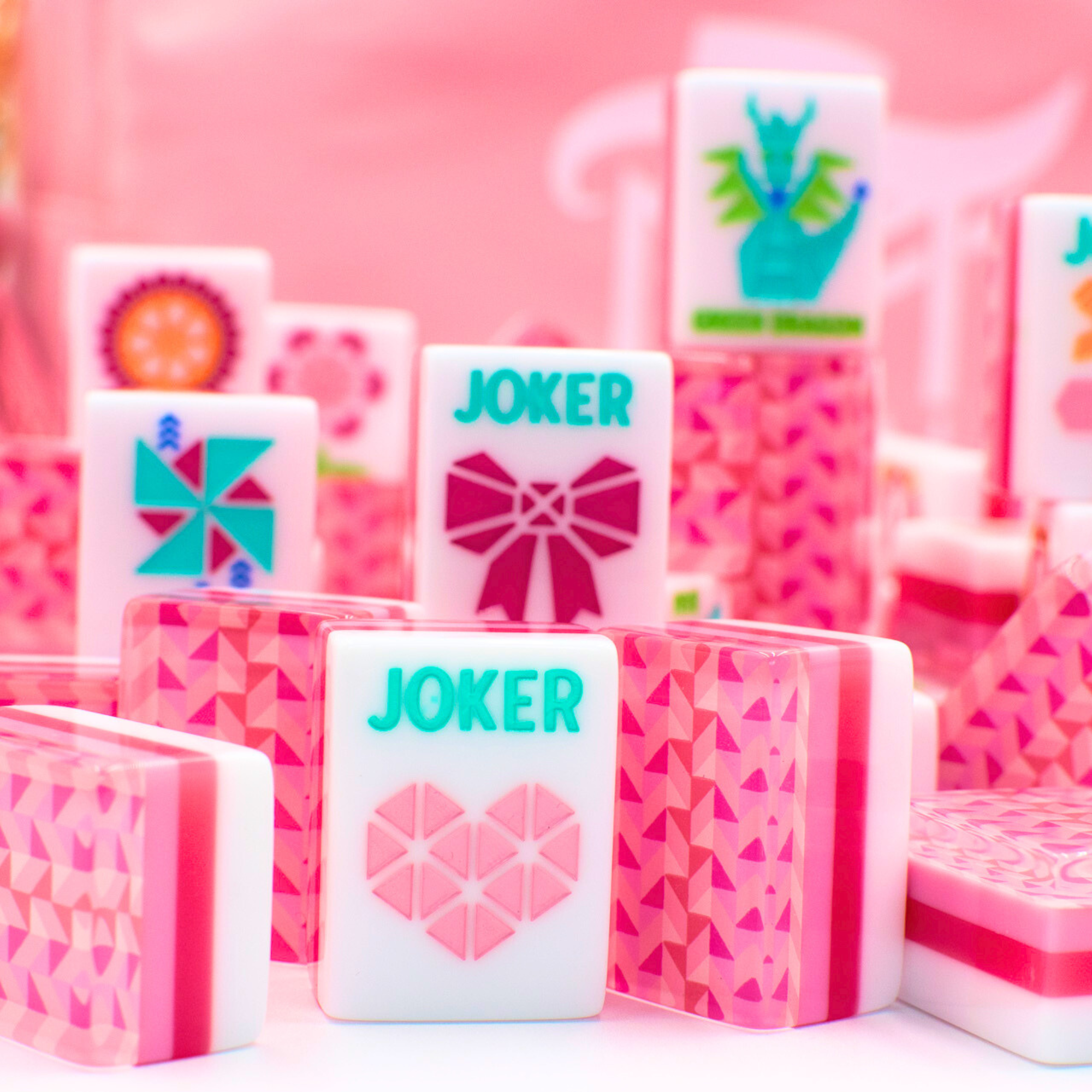 Crystal Prism Pink | Mahjong with Bold Angles and Vibrant Vibes - Premium Mahjong from My Fair Mahjong - Just $365! Shop now at Pat's Monograms