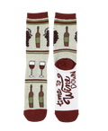 Wine Down Crew Sock One Size - Premium Socks from Lazy One - Just $9.95! Shop now at Pat's Monograms
