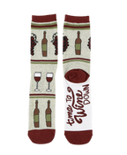 Wine Down Crew Sock One Size - Premium Socks from Lazy One - Just $9.95! Shop now at Pat's Monograms