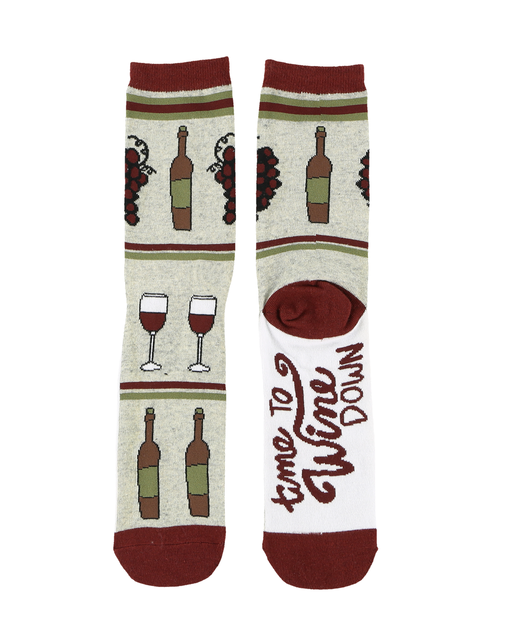 Wine Down Crew Sock One Size - Premium Socks from Lazy One - Just $9.95! Shop now at Pat's Monograms