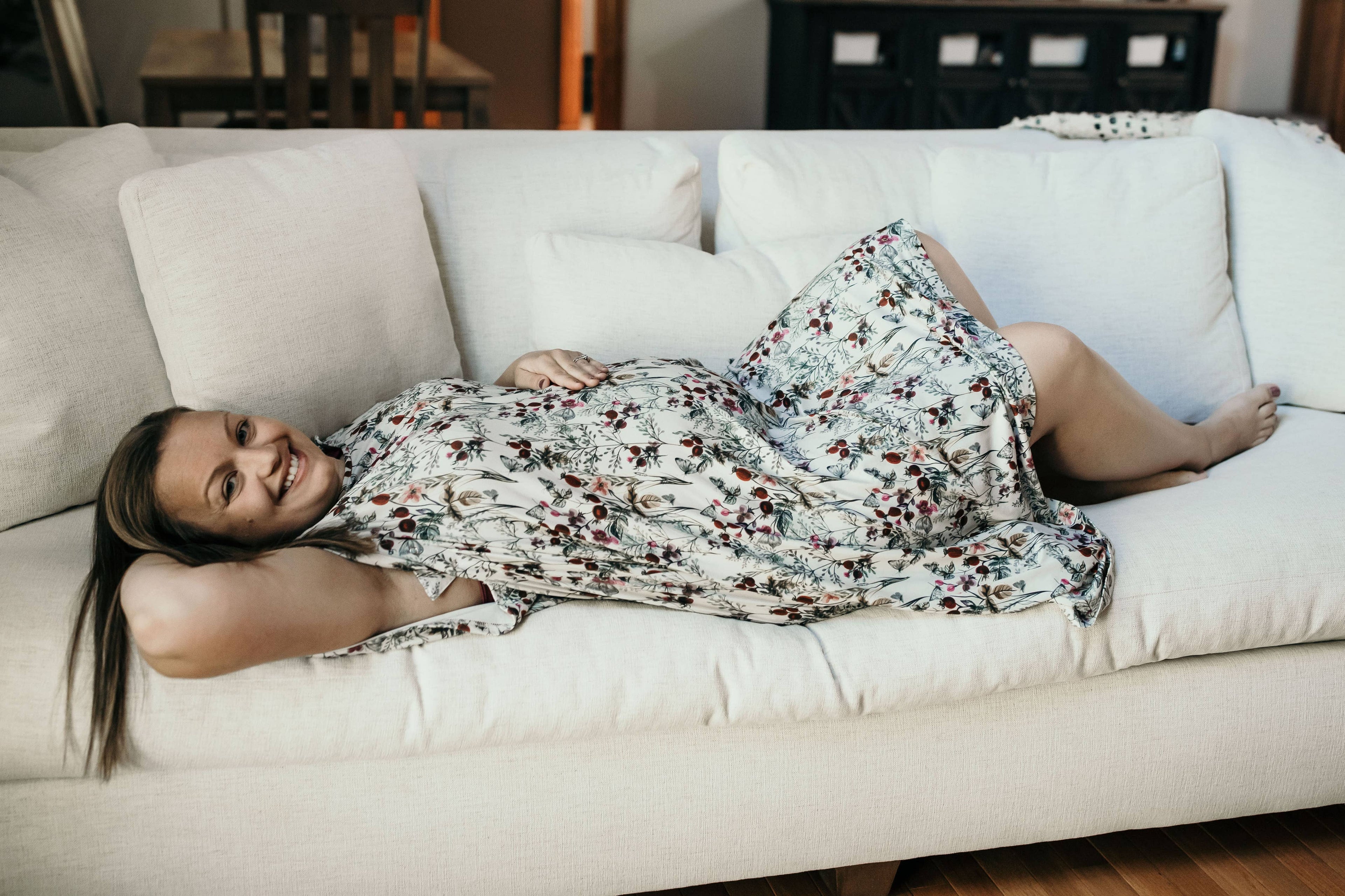 Floral Mommy Labor and Delivery/ Nursing Gown - Premium Maternity Clothing from Three Little Tots - Just $36.95! Shop now at Pat's Monograms