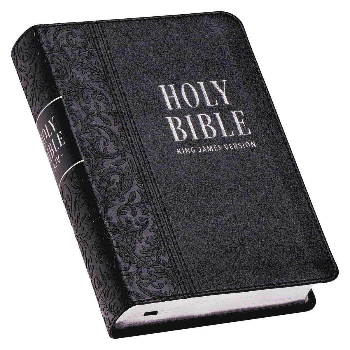KJV Bible Compact LP Faux Leather, Black - Premium Bible from Christian Art Gifts - Just $24.99! Shop now at Pat's Monograms