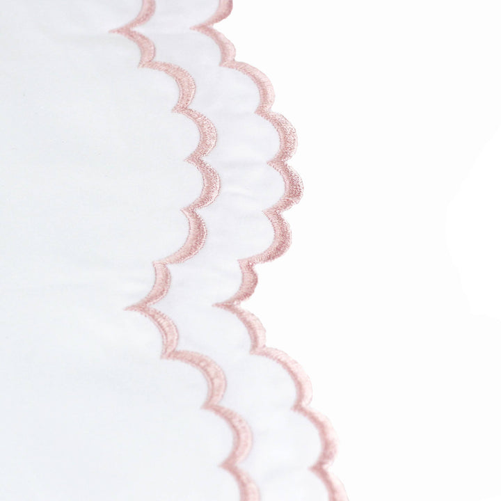 Double Scallop Embroidered Percale Euro Sham Pair - Premium Home Textiles from Mélange Home - Just $48.95! Shop now at Pat's Monograms