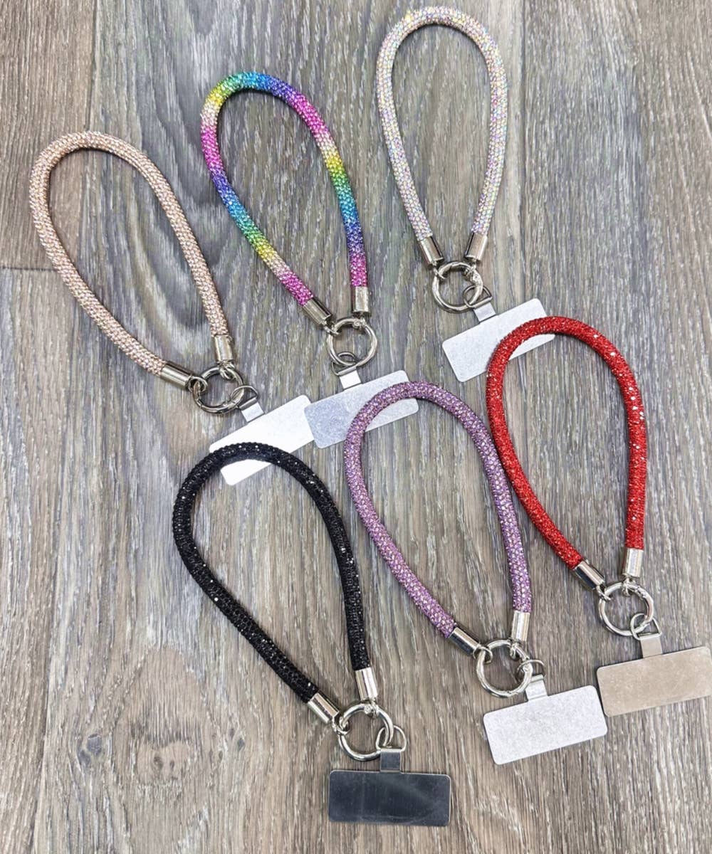 KEYCHAIN RHINESTONE WRIST STRAP PHONE HOLDER - Premium Accessories from DESHENG ENTERPRISE - Just $10.95! Shop now at Pat's Monograms