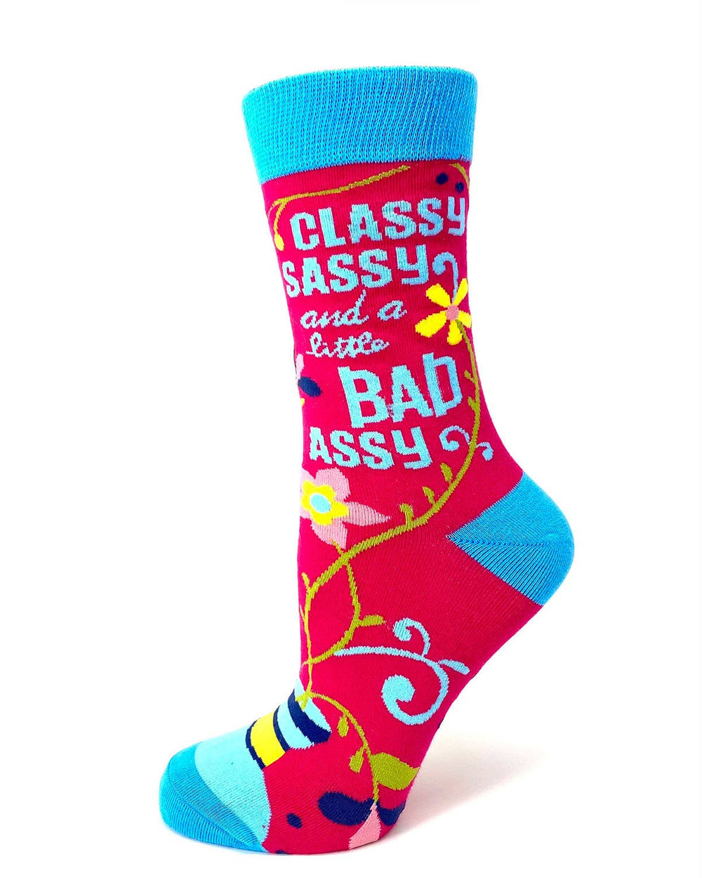 Classy Sassy and a Little Bad Assy Women's Crew Socks - Premium socks from Fabdaz - Just $11.95! Shop now at Pat's Monograms