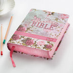 KJV My Creative Bible Faux Leather, Pink Floral Print - Premium Bible from Christian Art Gifts - Just $44.99! Shop now at Pat's Monograms