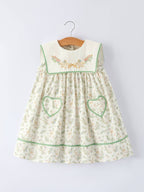 Vintage Floral Duck Embroidery Spring Girl Dress - Premium Baby & Toddler Dresses from Rylee Faith Designs - Just $32.95! Shop now at Pat's Monograms