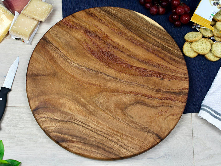 Large Round Charcuterie Board - Live Edge - Serving Board - Premium Cutting Boards from Tuckahoe Hardwoods - Just $49! Shop now at Pat's Monograms