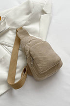 Corduroy Zipper Sling Bag - Premium Bags and Totes from UNISHE - Just $16.95! Shop now at Pat's Monograms