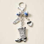 Western Cowgirl Boot Charm Ceramic | Beads Keychain — Frem