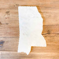 Mississippi Shaped Marble Serving Board   White/Gold   8x13x0.5 - Premium Cutting Board from The Royal Standard - Just $48.95! Shop now at Pat's Monograms