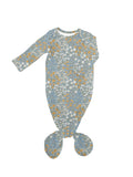 Blue Meadows - Knotted Infant Gown - Premium Baby Sleepwear from Goosies - Just $29.95! Shop now at Pat's Monograms