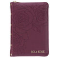 KJV Bible Compact Faux Leather, Merlot w/zipper - Premium Bible from Christian Art Gifts - Just $24.99! Shop now at Pat's Monograms