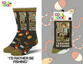 I'd Rather Be Fishing Socks - Premium Socks from Cool Socks - Just $13.95! Shop now at Pat's Monograms