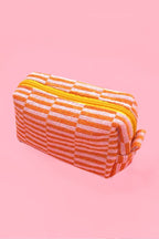 CHECKER MAKEUP COSMETIC POUCH BAG - Premium Cosmetic Bag from JOSSLYN by Wall to Wall - Just $7.45! Shop now at Pat's Monograms