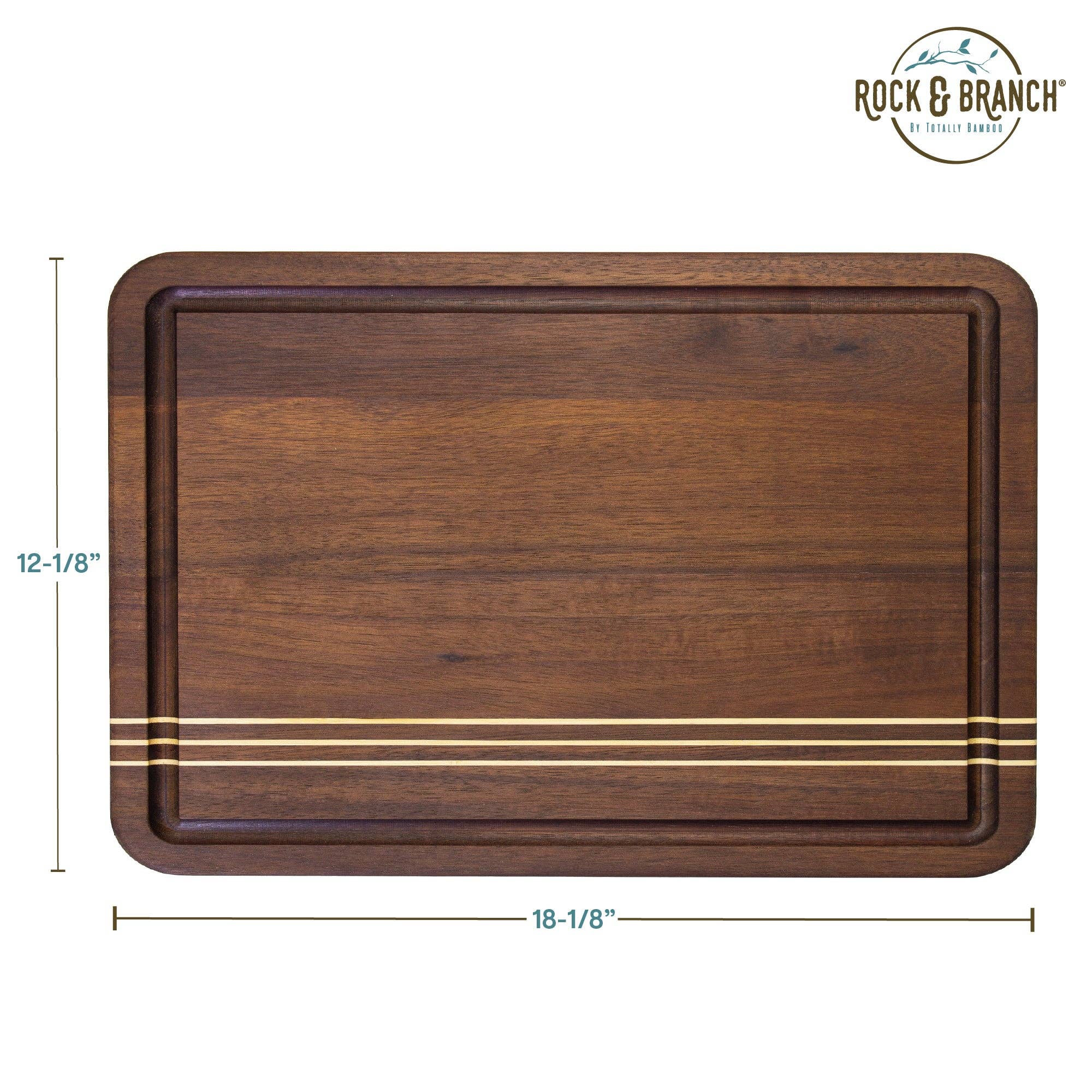 Rock & Branch® Acacia Wood Cutting Board with Juice Groove - Premium Cutting Board from Totally Bamboo - Just $46.95! Shop now at Pat's Monograms