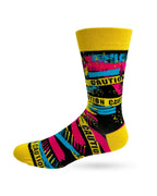 Caution I Have No Filter Men's Novelty Crew Socks - Premium Socks from Fabdaz - Just $11.95! Shop now at Pat's Monograms