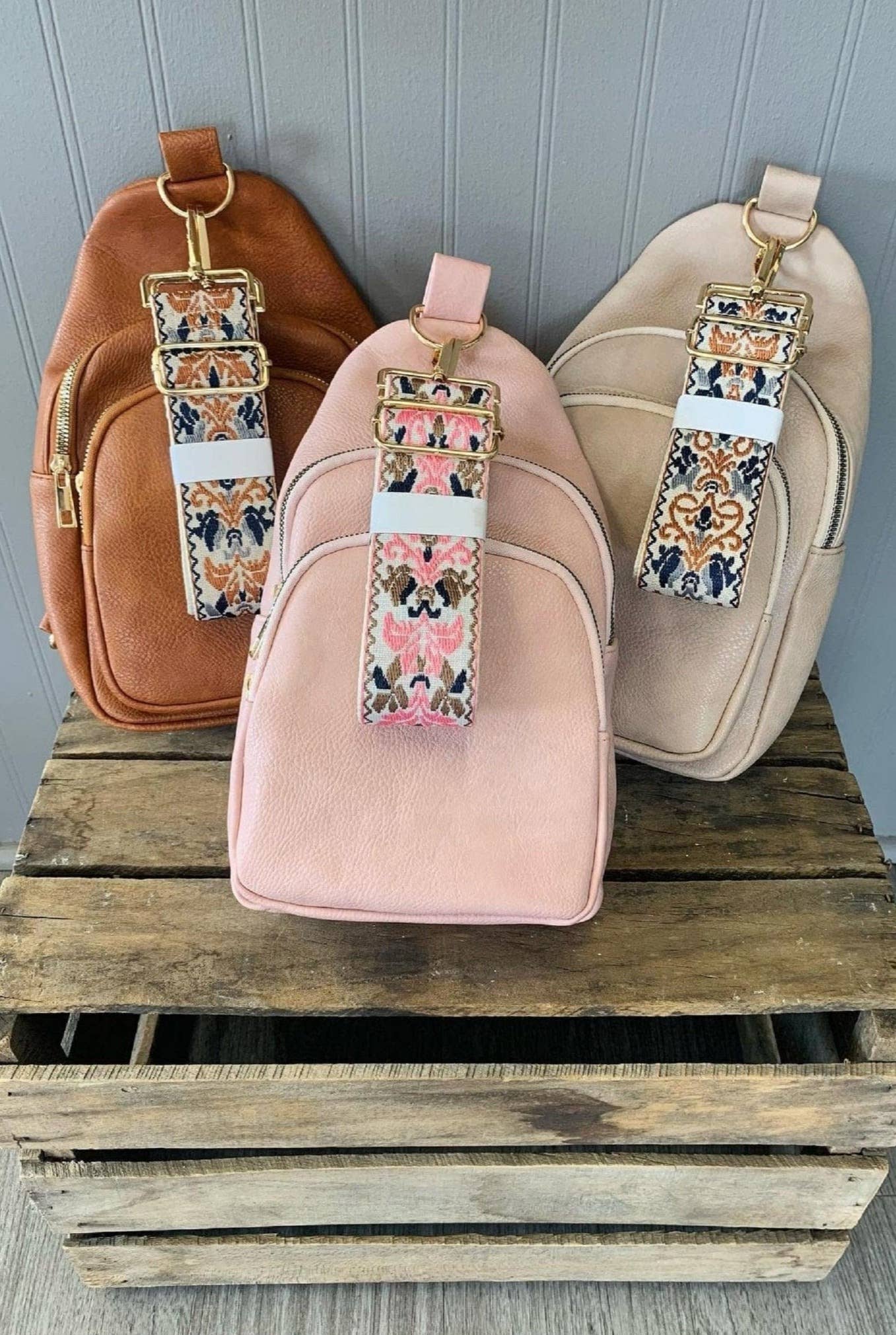 Zara Zipper Crossbody Bag with Boho Strap - Premium  from MiMi Wholesale - Just $48.75! Shop now at Pat's Monograms