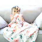 Premium Baby & Toddler Blanket - Peach Floral - Premium Swaddle from Honey Lemonade - Just $45.95! Shop now at Pat's Monograms
