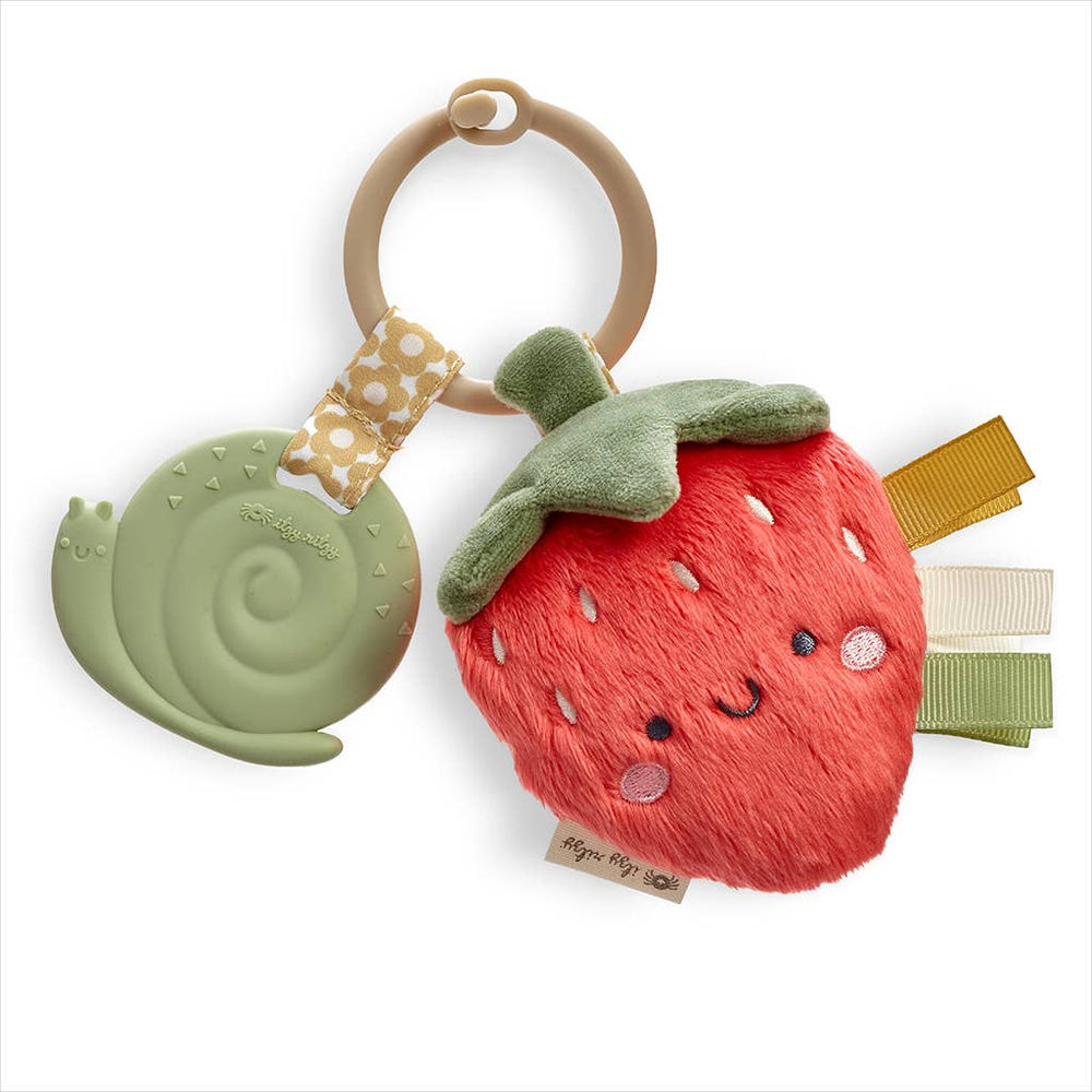 Itzy Pal™ Plush + Teether - Bonnie the Strawberry - Premium Baby Soothers from Itzy Ritzy - Just $9.95! Shop now at Pat's Monograms