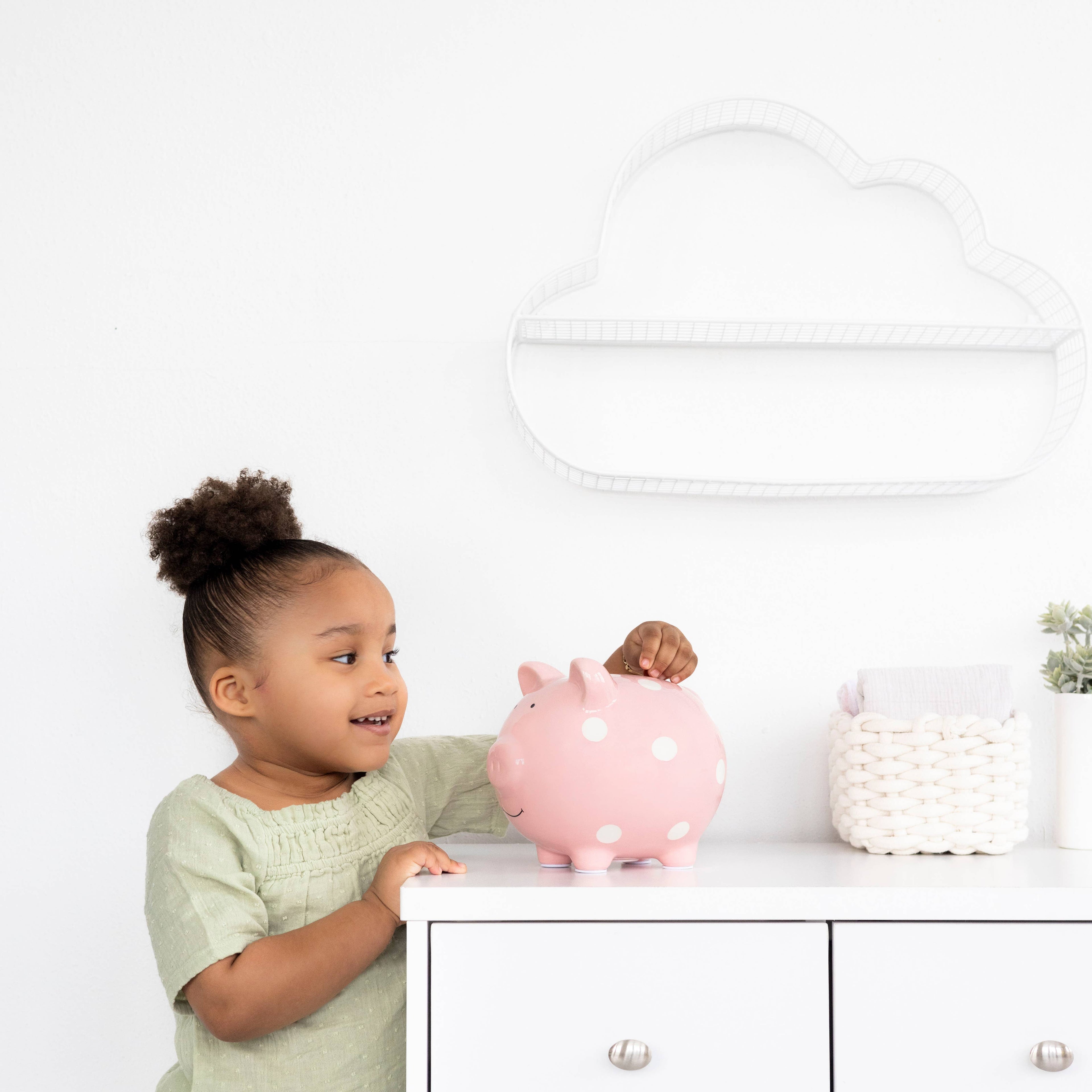 Polka Dot Piggy Bank - Premium Gifts from Pearhead - Just $21.95! Shop now at Pat's Monograms