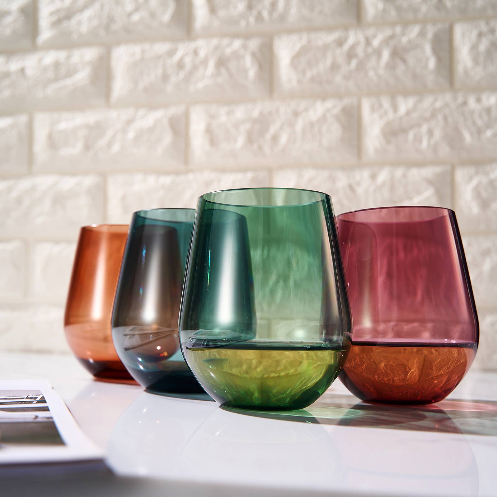 Shatterproof Tritan Stemless Wine Glasses, Set of 4 - Premium  from The Wine Savant / Khen Glassware - Just $26.95! Shop now at Pat's Monograms