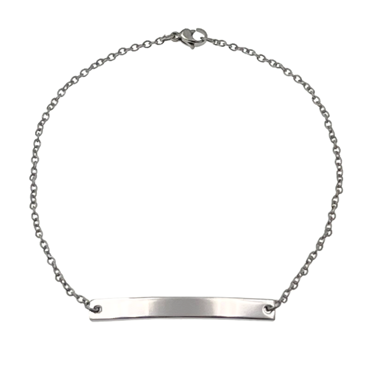 Blank Stainless Steel Curved Bar Bracelet/Anklet - Premium jewelry from WJW - Just $22.95! Shop now at Pat's Monograms