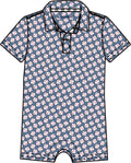 Baby Boys Home Run Performance Polo Romper - Premium Baby & Toddler Outfits from RuffleButts + RuggedButts - Just $42.95! Shop now at Pat's Monograms