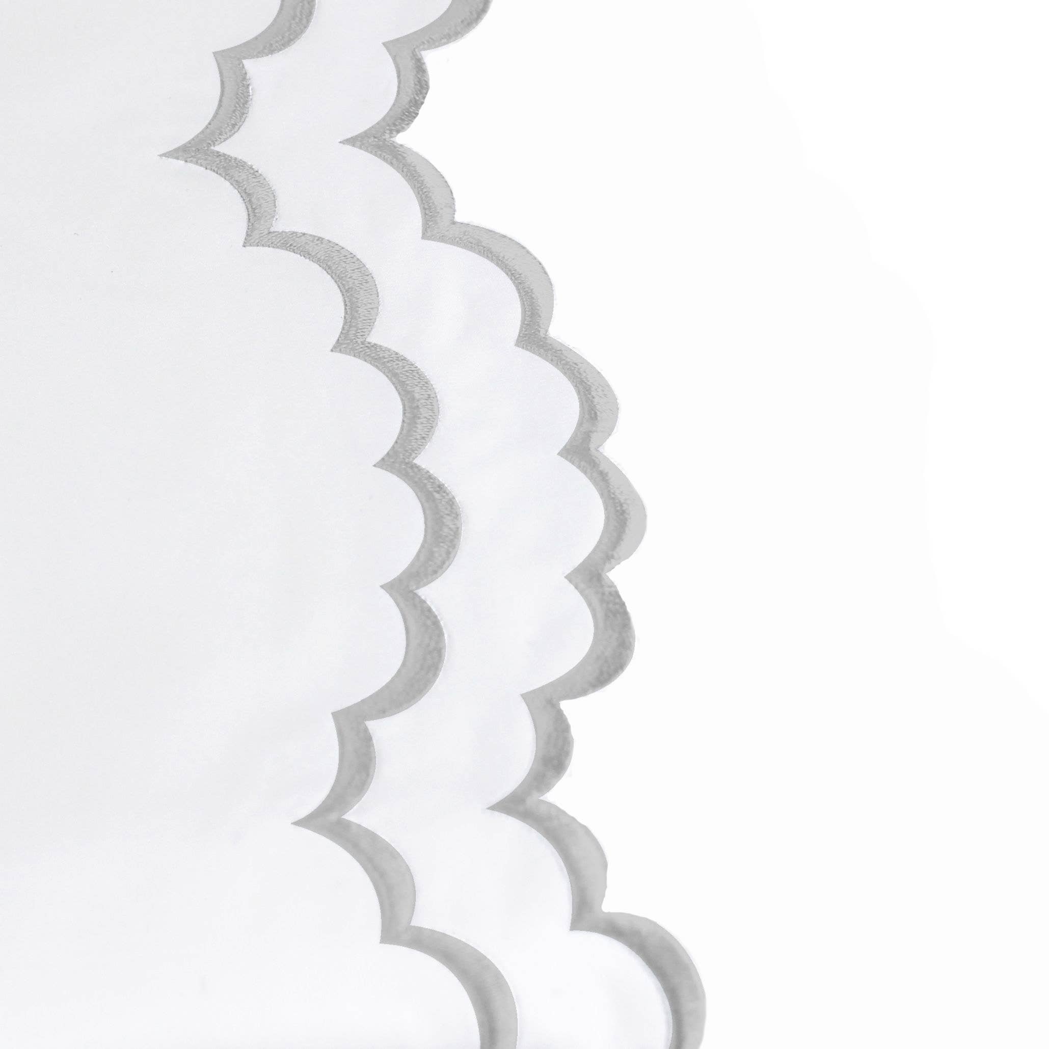 Double Scallop Embroidered Percale Euro Sham Pair - Premium Home Textiles from Mélange Home - Just $48.95! Shop now at Pat's Monograms