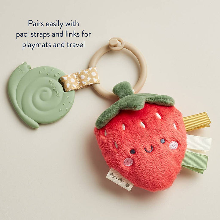 Itzy Pal™ Plush + Teether - Bonnie the Strawberry - Premium Baby Soothers from Itzy Ritzy - Just $9.95! Shop now at Pat's Monograms