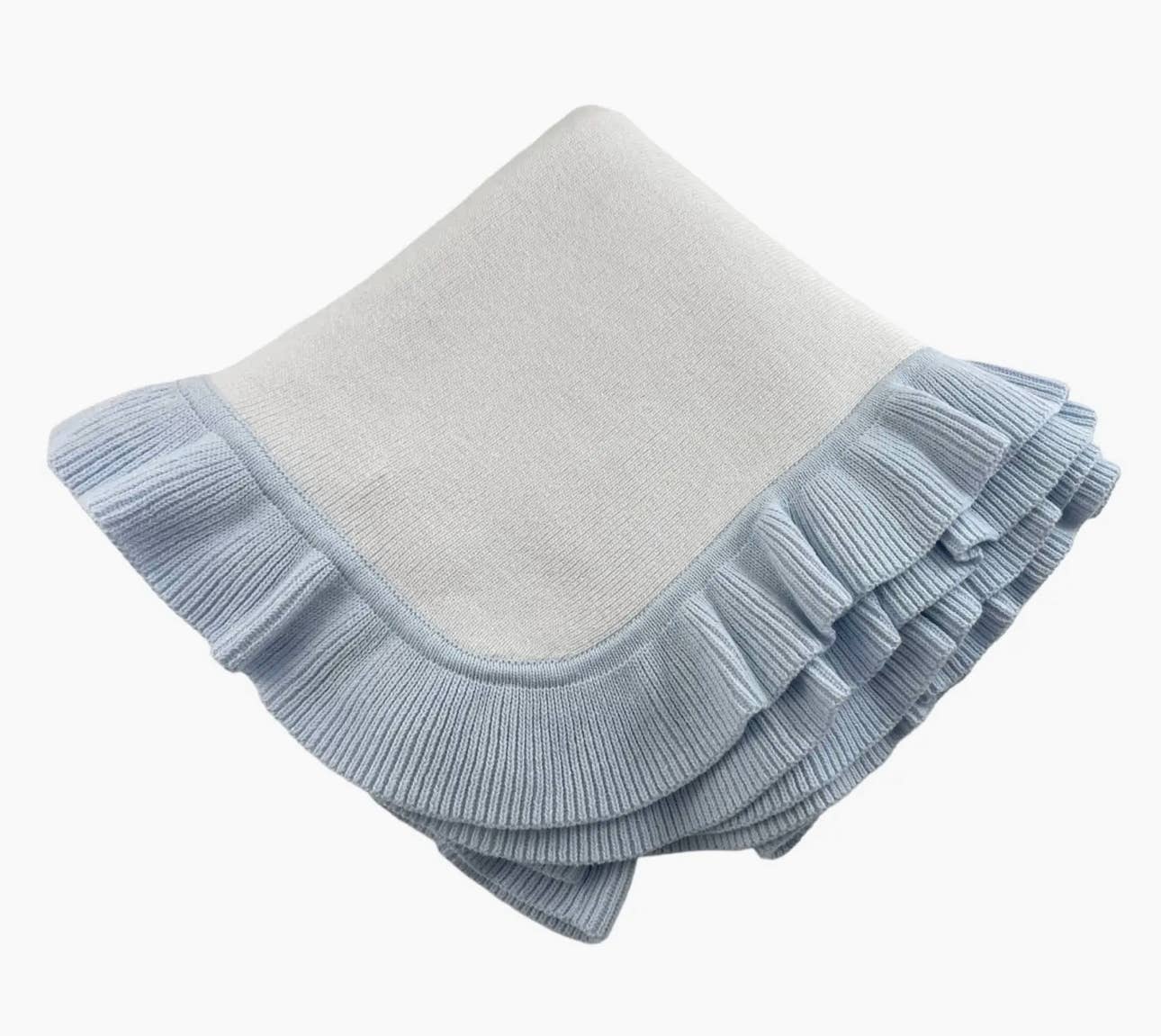 Nap Time Cotton Blanket RUFFLE Edge - Baby Quilt Blanket - Premium Baby Blanket from Zsa Zsa & LoLLi Monogram Blanks - Just $39.95! Shop now at Pat's Monograms