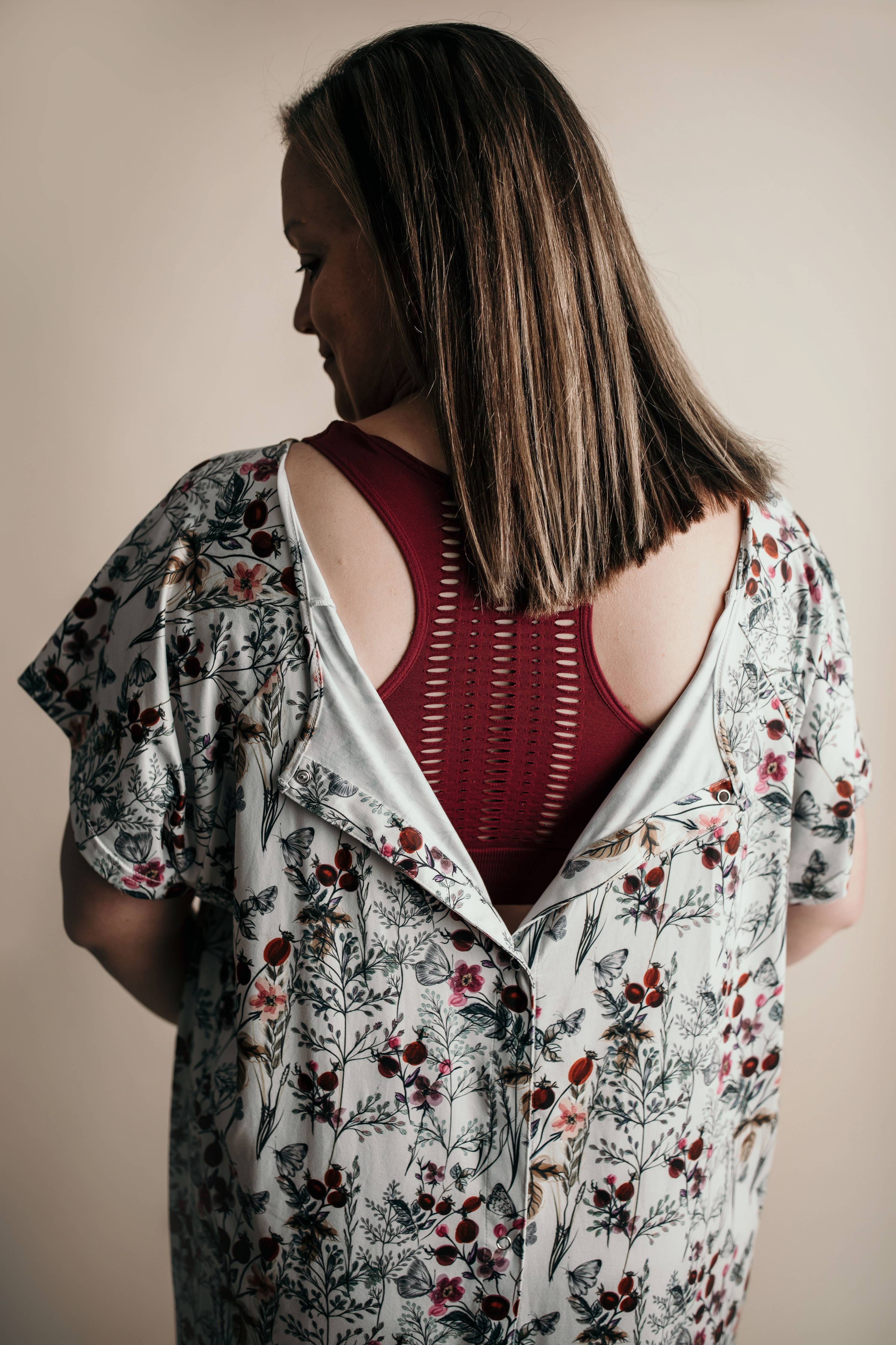 Floral Mommy Labor and Delivery/ Nursing Gown - Premium Maternity Clothing from Three Little Tots - Just $36.95! Shop now at Pat's Monograms