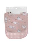 Bib Set - Pink Storks/Gingham - Premium Baby Accessories from Goosies - Just $26.95! Shop now at Pat's Monograms