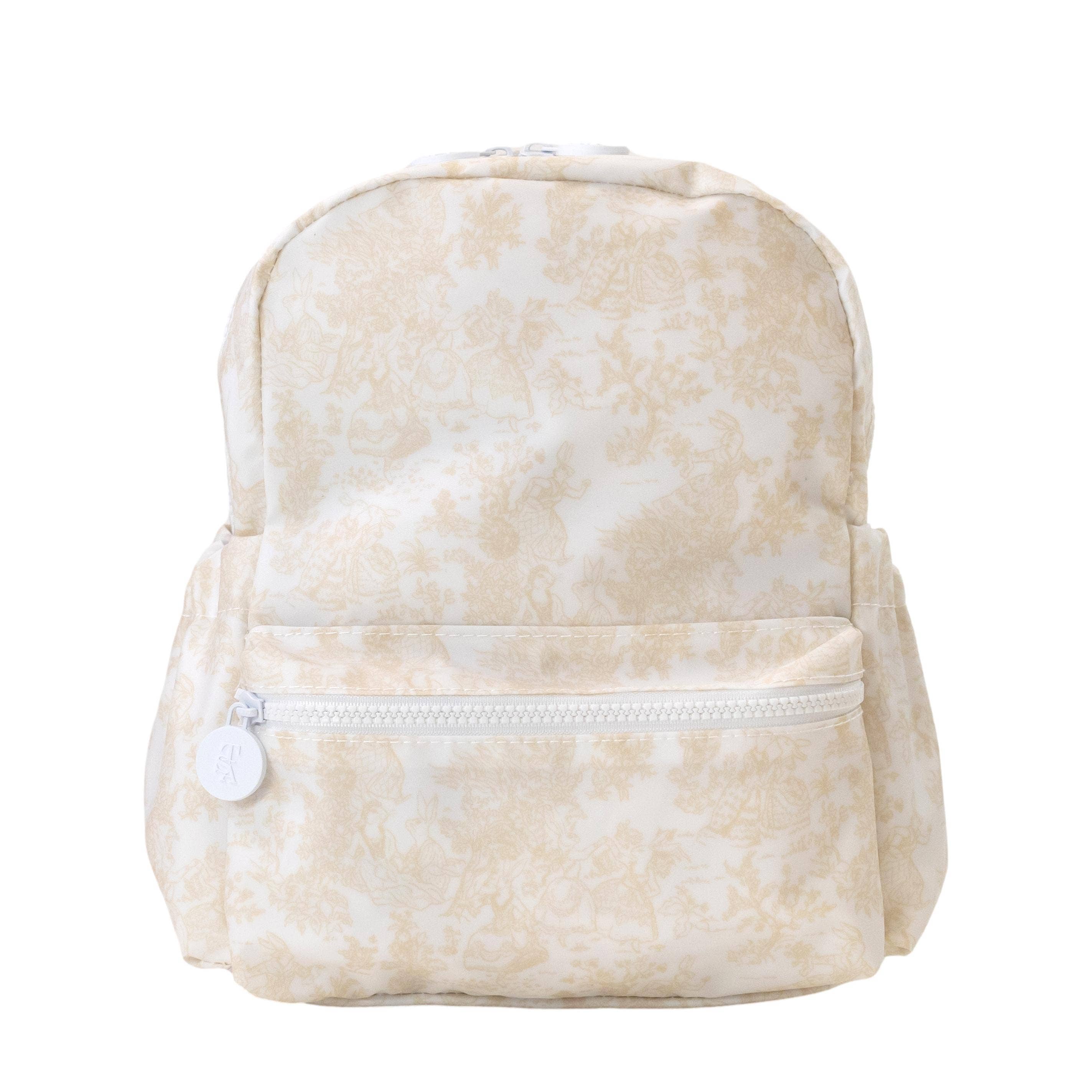 MINI BACKER - BUNNY TOILE SAND Backpack - Premium Backpack from TRVL Design - Just $49.95! Shop now at Pat's Monograms