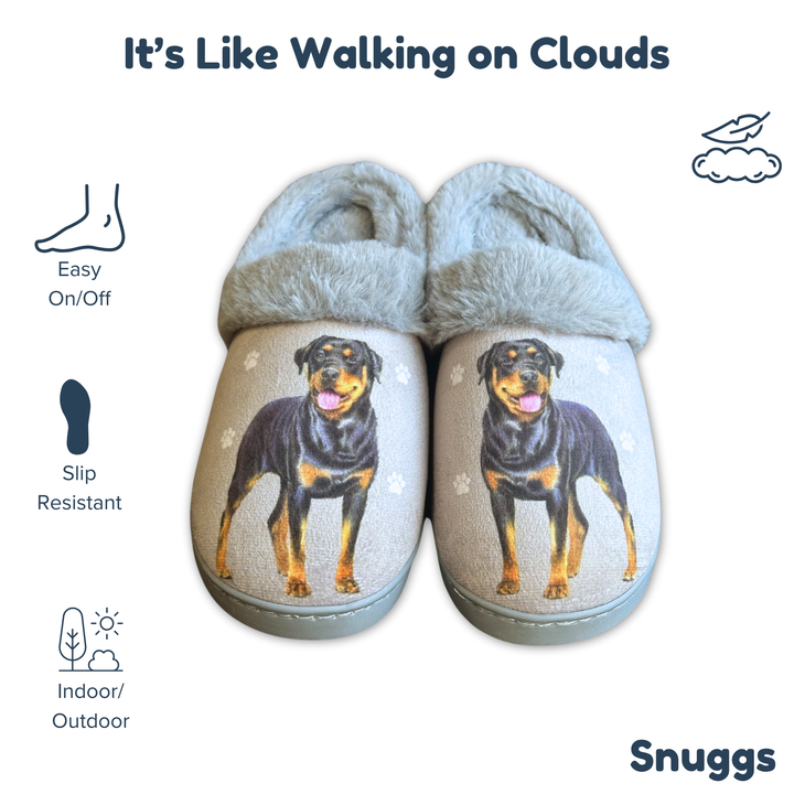 Rottweiler Snuggs Slippers - Premium Slippers from E&S Pets - Just $24.95! Shop now at Pat's Monograms