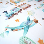 Fitted Crib Sheet - Airplane & Train - Premium Just for baby from Honey Lemonade - Just $29.95! Shop now at Pat's Monograms
