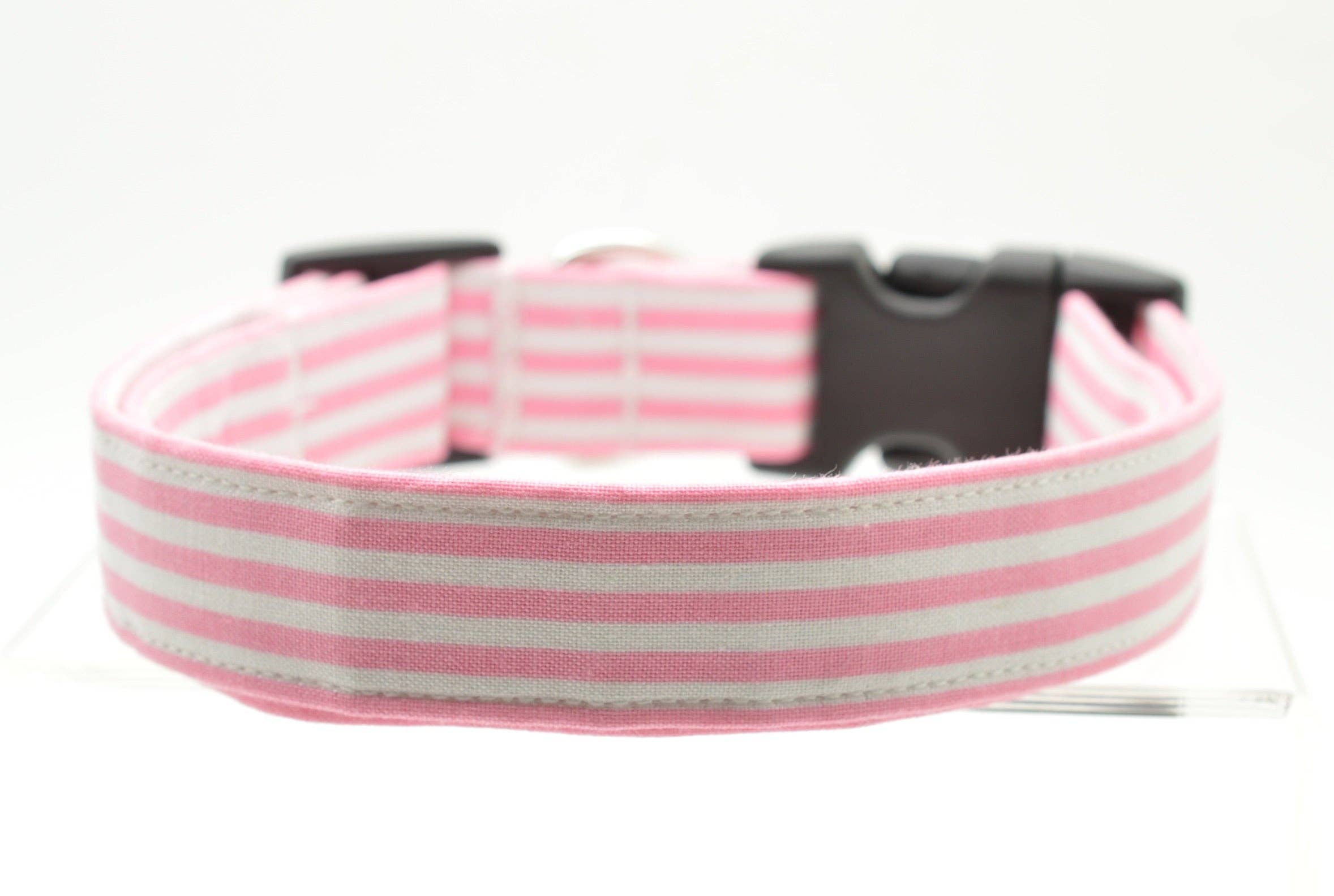 Pink Stripe Collar - Premium Pet Accessories from Dog Collar World - Just $9! Shop now at Pat's Monograms
