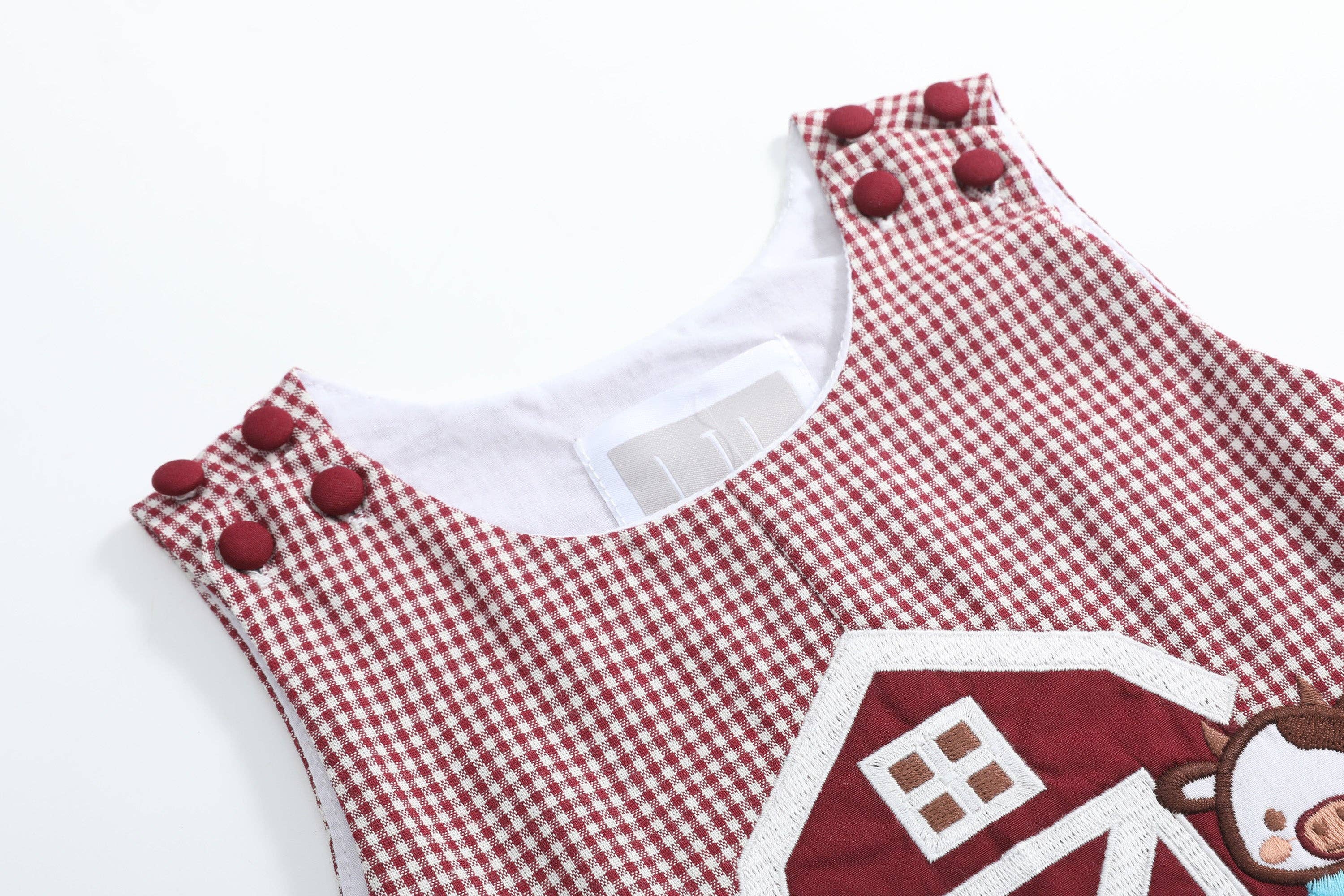 Red and Cream Gingham Farm Longalls — Lil Cactus