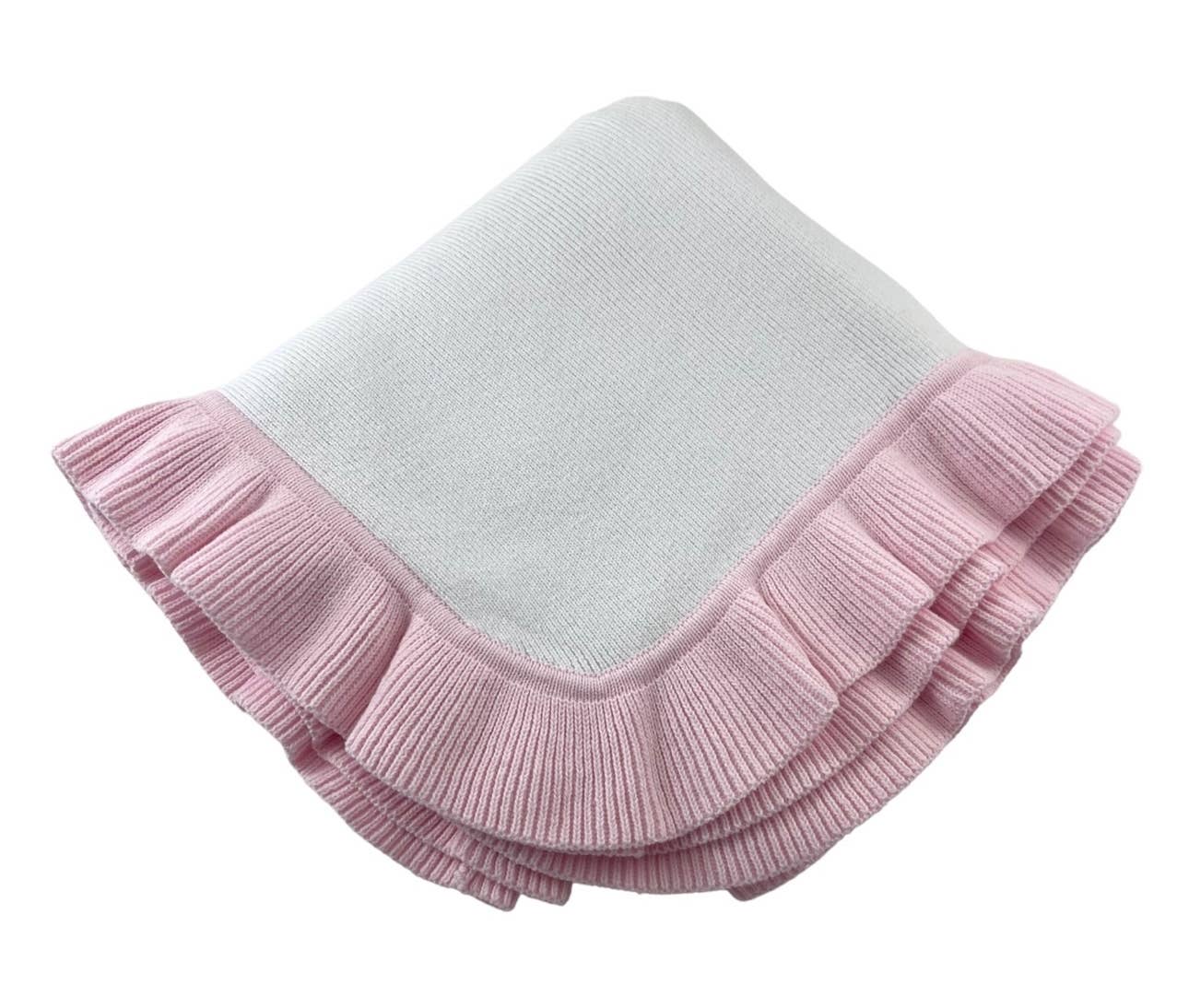 Nap Time Cotton Blanket RUFFLE Edge - Baby Quilt Blanket - Premium Baby Blanket from Zsa Zsa & LoLLi Monogram Blanks - Just $39.95! Shop now at Pat's Monograms