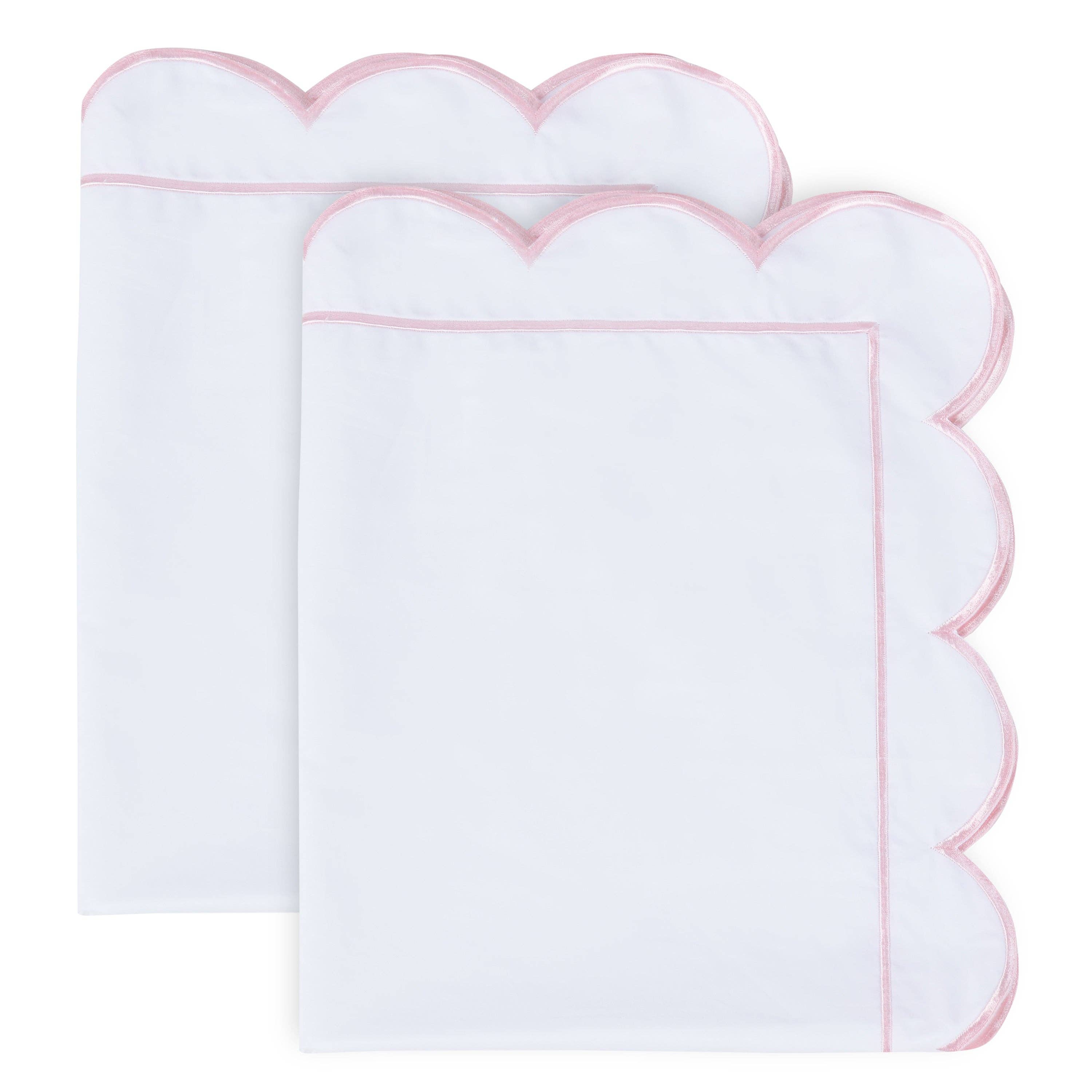 Scallop Frame Embroidered Cotton Percale Euro Sham - Premium Home Textiles from Mélange Home - Just $48.95! Shop now at Pat's Monograms