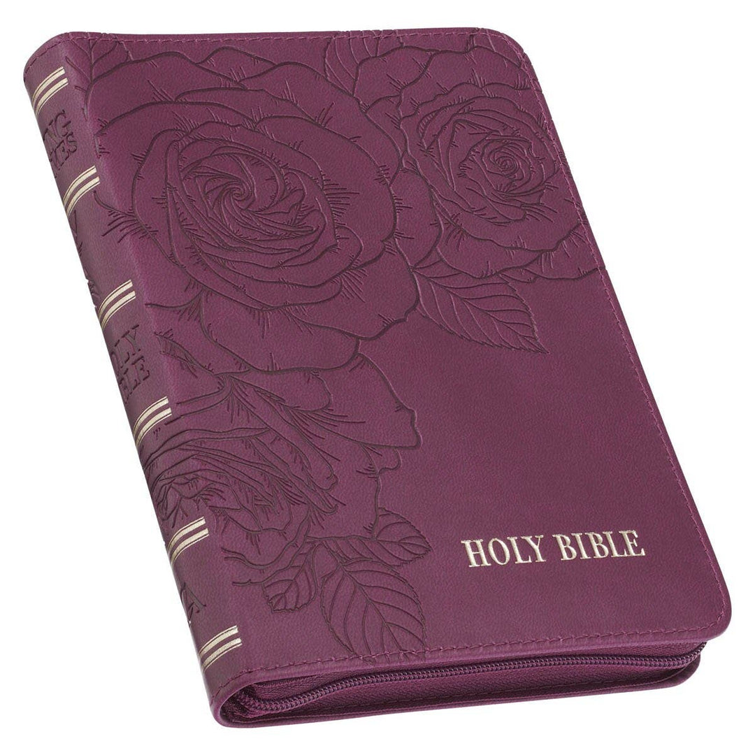KJV Bible Compact Faux Leather, Merlot w/zipper - Premium Bible from Christian Art Gifts - Just $24.99! Shop now at Pat's Monograms