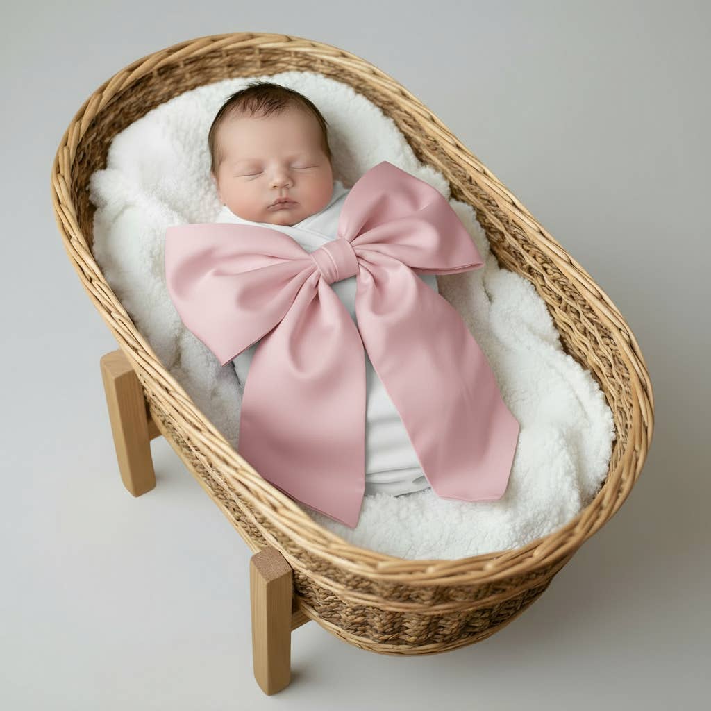 Newborn Swaddle Sash-Cotton Maternity Sash with Big Bowknot - Premium Baby Accessories from Morxy LLC - Just $24.95! Shop now at Pat's Monograms