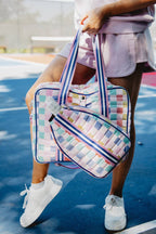 Multicolored Checker Pickleball Bag - Premium Bags and Totes from Katydid - Just $76.95! Shop now at Pat's Monograms